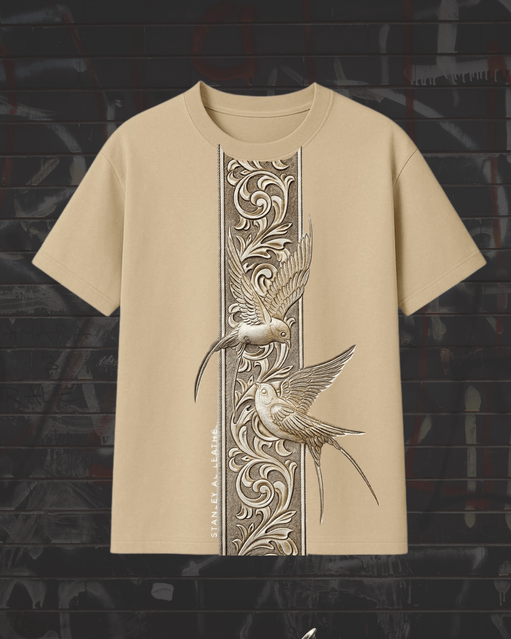 ZAVIRA Ornate Wings Oversized T-Shirt