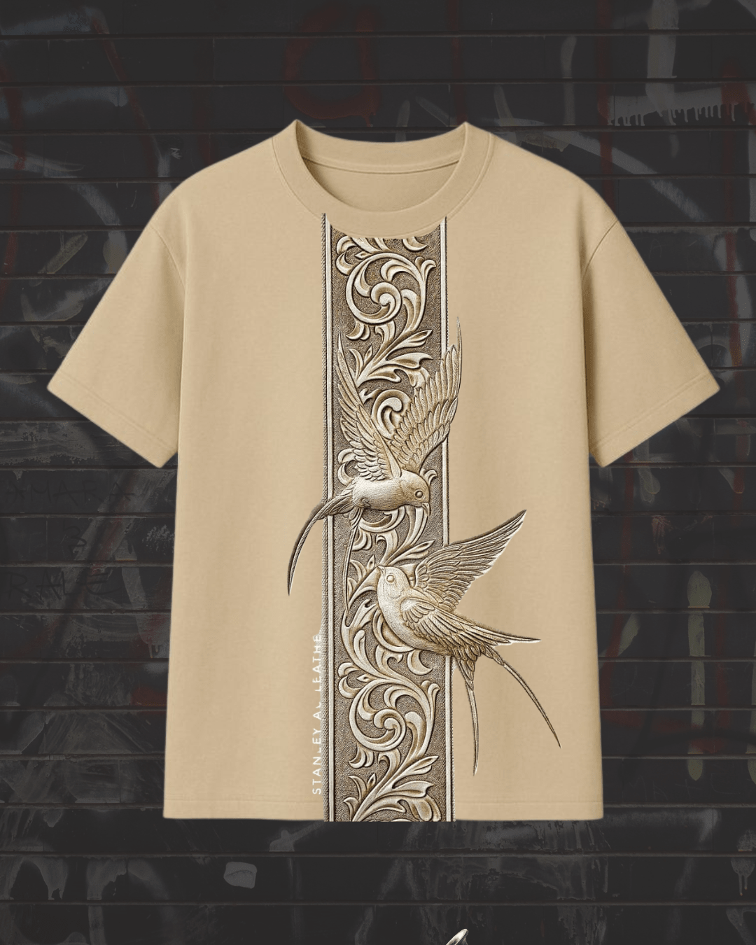ZAVIRA Ornate Wings Oversized T-Shirt