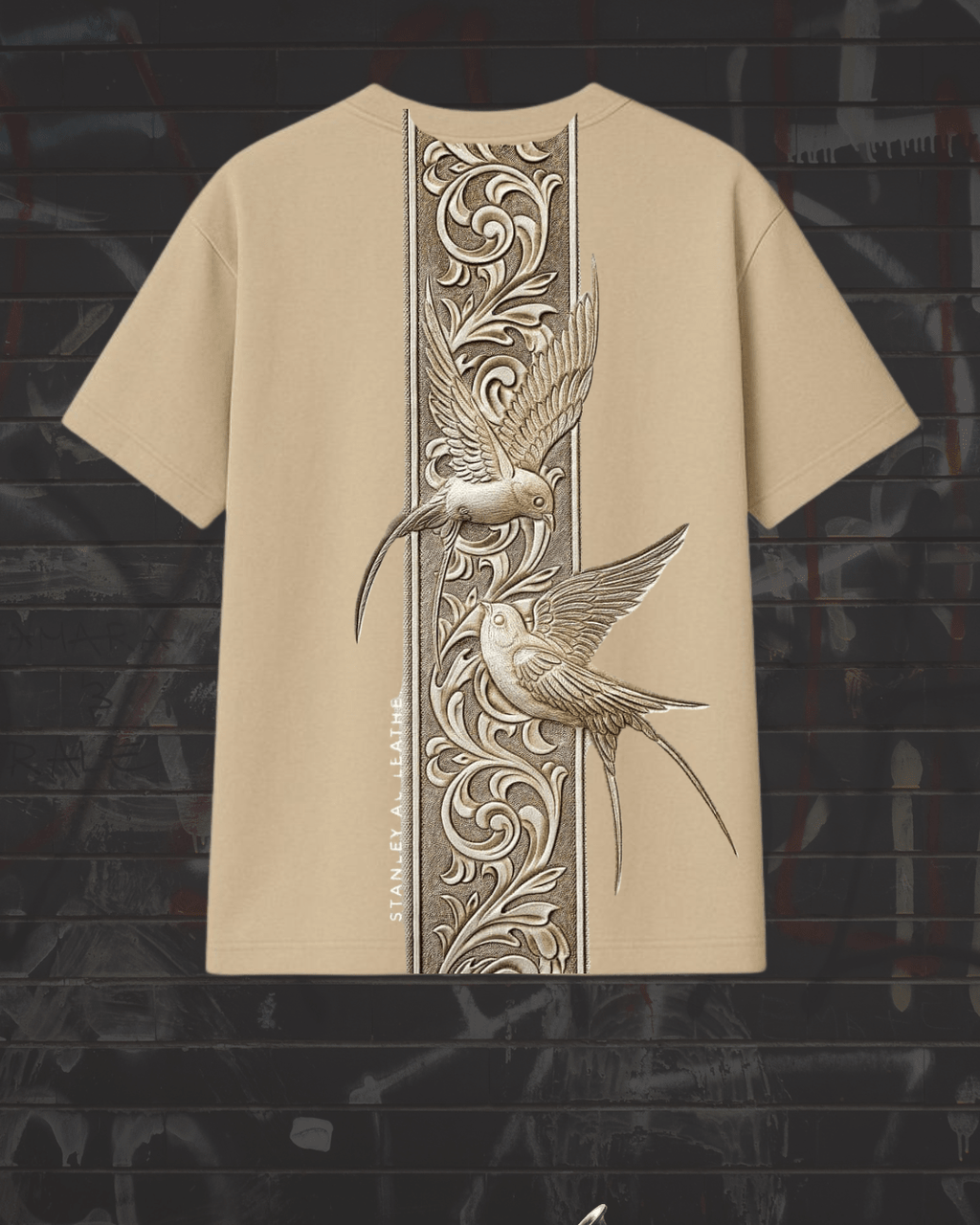 ZAVIRA Ornate Wings Oversized T-Shirt