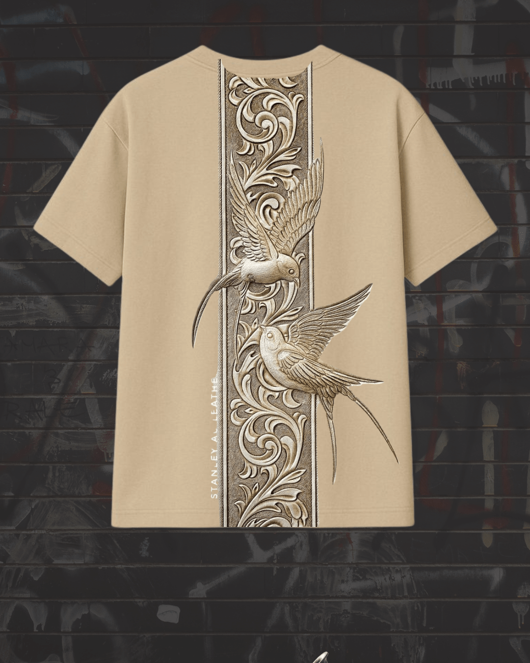 ZAVIRA Ornate Wings Oversized T-Shirt