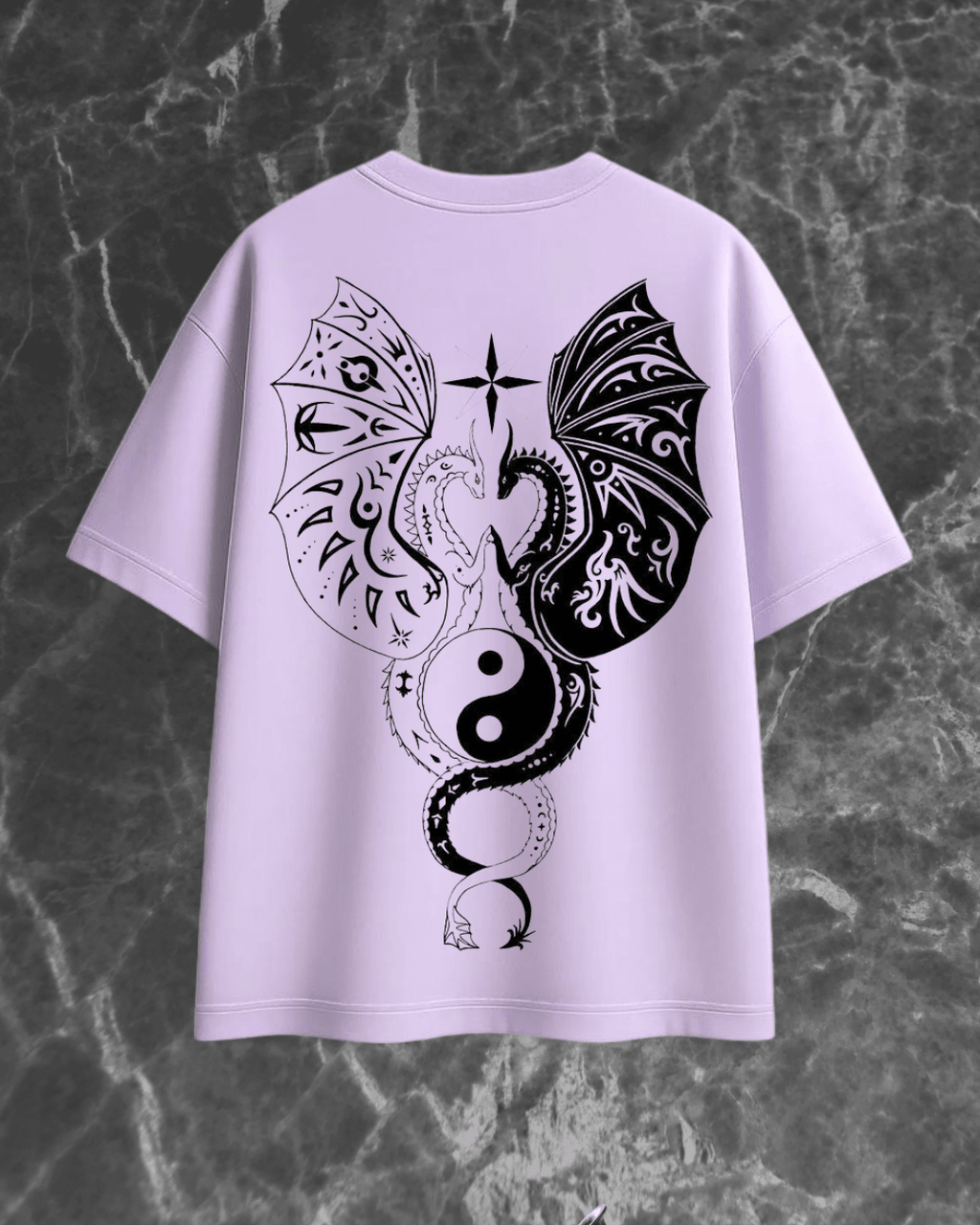 ZAVIRA Yin Yang Dragon T-Shirt