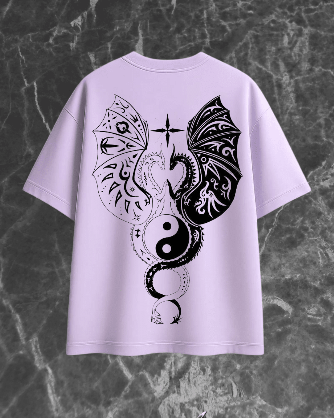 ZAVIRA Yin Yang Dragon T-Shirt